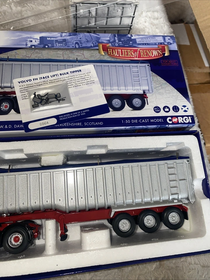 Corgi - Volvo FH Face Lift Bulk Tipper - W&D Dawson - CC14036 - 1:50 - Mint/New - Image 3 of 3