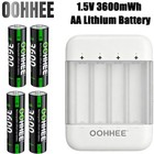 4PCS AA 3600mWh 1.5V Lithium Battery Rechargeable with Thin Charging Storage Box — photo 2
