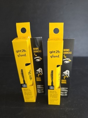 2 Pack Got2b 2-In-1 Brow & Edge Gel With Brush 0.54 fl oz
