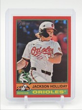 JACKSON HOLLIDAY 2025 TOPPS HERITAGE BASEBALL RED BORDER ORIOLES Q3478