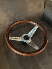Jaguar Xke E-type 1961-1975 Genuine Nardi Wood Steering Wheel Deep Dish New Nos