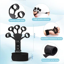 5 PCS Grip Strength Trainer Kit, Hand Gripper Strengthener, Forearm Strengthe...