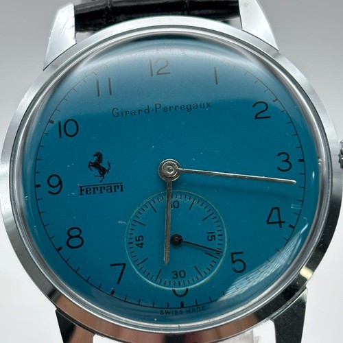 Reloj Girard-Perregaux Ferrari Cuerda Manual Revisado Esfera Azul De Colección - Imagen 4 de 9