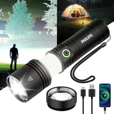 PHILIPS Flashlights High Lumens Rechargeable,1500Lm Tactical Flashlights with Ca