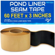 Pond Liner Seam Tape - 60 Feet x 3 Inch - Double Sided Butyl Tape - Bond Seal...
