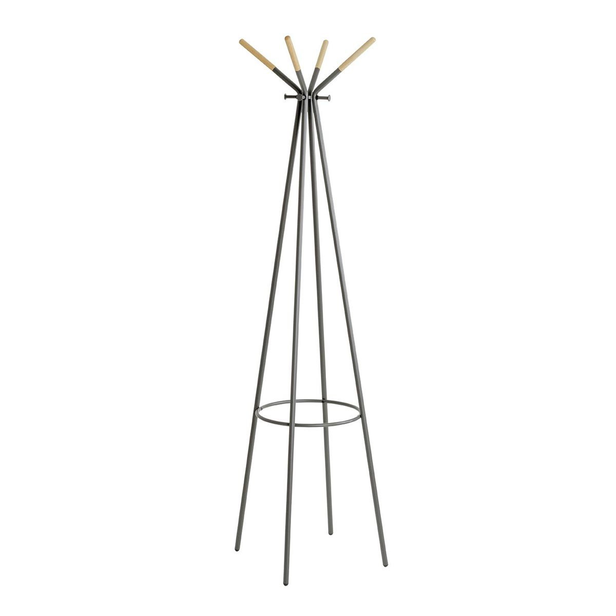 Porte-manteau vertical Yoshi 175cm gris vestiaire gain de place salon chambre