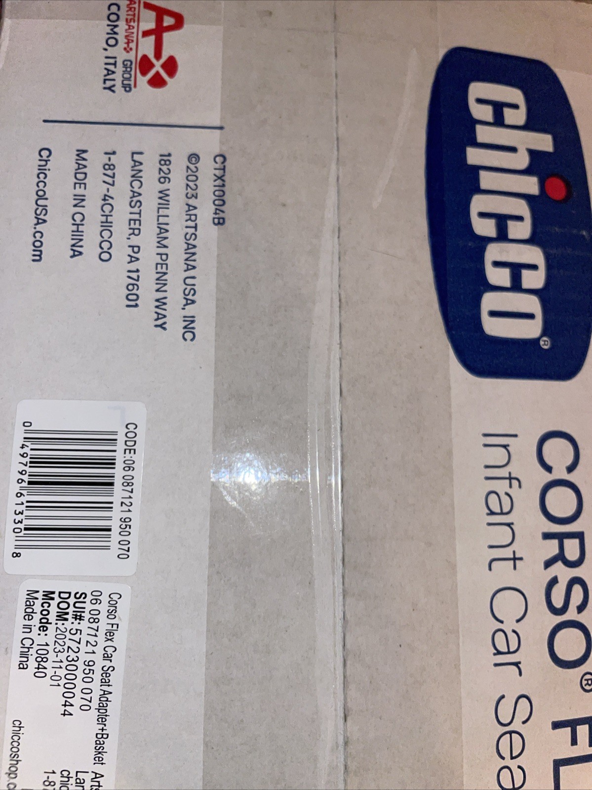 CHICCO CORSO FLEX INFANT CAR SEAT ADAPTER BASKET FOR CORSO FLEX STROLLERS