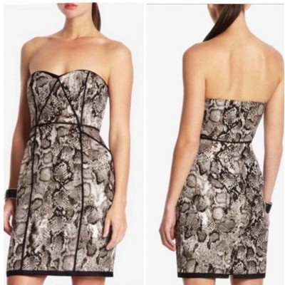 BCBG MAXAZRIA, python print strapless 