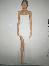 NEW Noel and Jean Katie May Divinity Ivory Trumpet Gown Wedding Cocktail Dress M