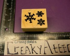 SNOWFLAKES GROUP SMALL RUBBER STAMP DARCIES D0336 CREAKYATTIC