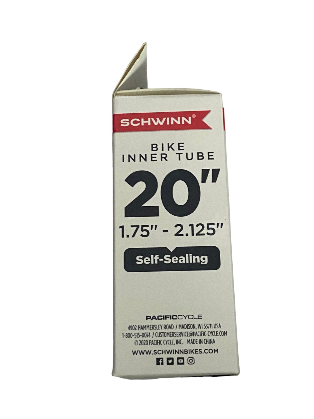Schwinn 20" Inch Inner Tube 1.75 - 2.125 Rubber for Bicycle Bike Tires Self Seal