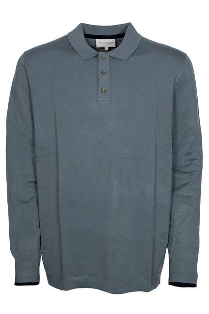 Tom Tailor Polo Shirt Langarm Longsleeve Herren Viskose Regular Fit
