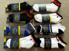 Polo Ralph Lauren 3 Pair Packs of Trainer Socks in various styles - UK 6-9.5