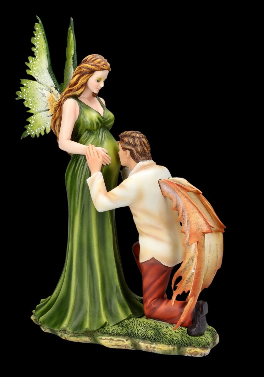 Elf Figure - Man Admires Pregnancy - Fantasy Decoration Mystical Birth