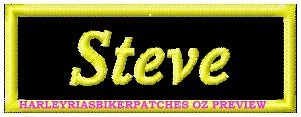 CUSTOM/MADE TO ORDER .... 1 or 2 WORD BIKER PATCH with BLACK BACK GROUND - Picture 2 of 5
