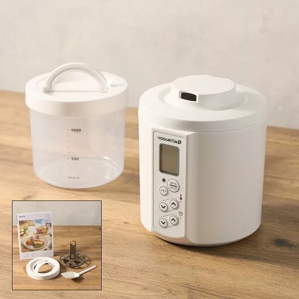 TANICA Yogurt Maker YOGURTIA S 1200ml YS-02 white JP【2023 Latest