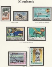 Mauritanie    tout petit lot de timbres   dont  espace et avions