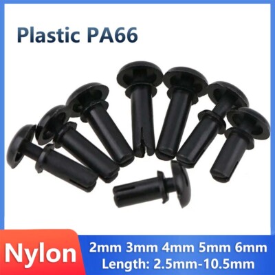 Black Plain Nylon Plastic Snap Rivets R2032-R6080 Various Sizes And ...