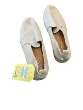 TOMS Women's Classic Slip-On Drizzle Grey Slub Chambray Size US 9