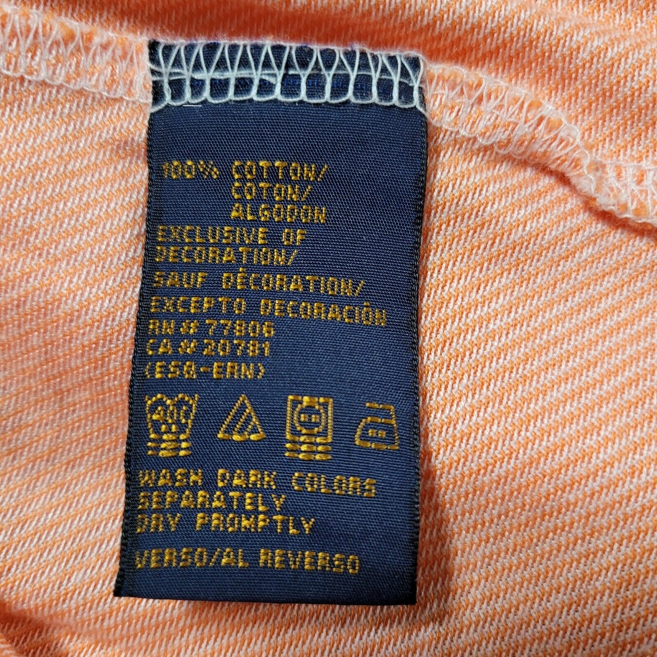 Tommy Hilfiger Men's M Solid Orange Mercerized Cotton Mesh Polo Shirt thumbnail 4