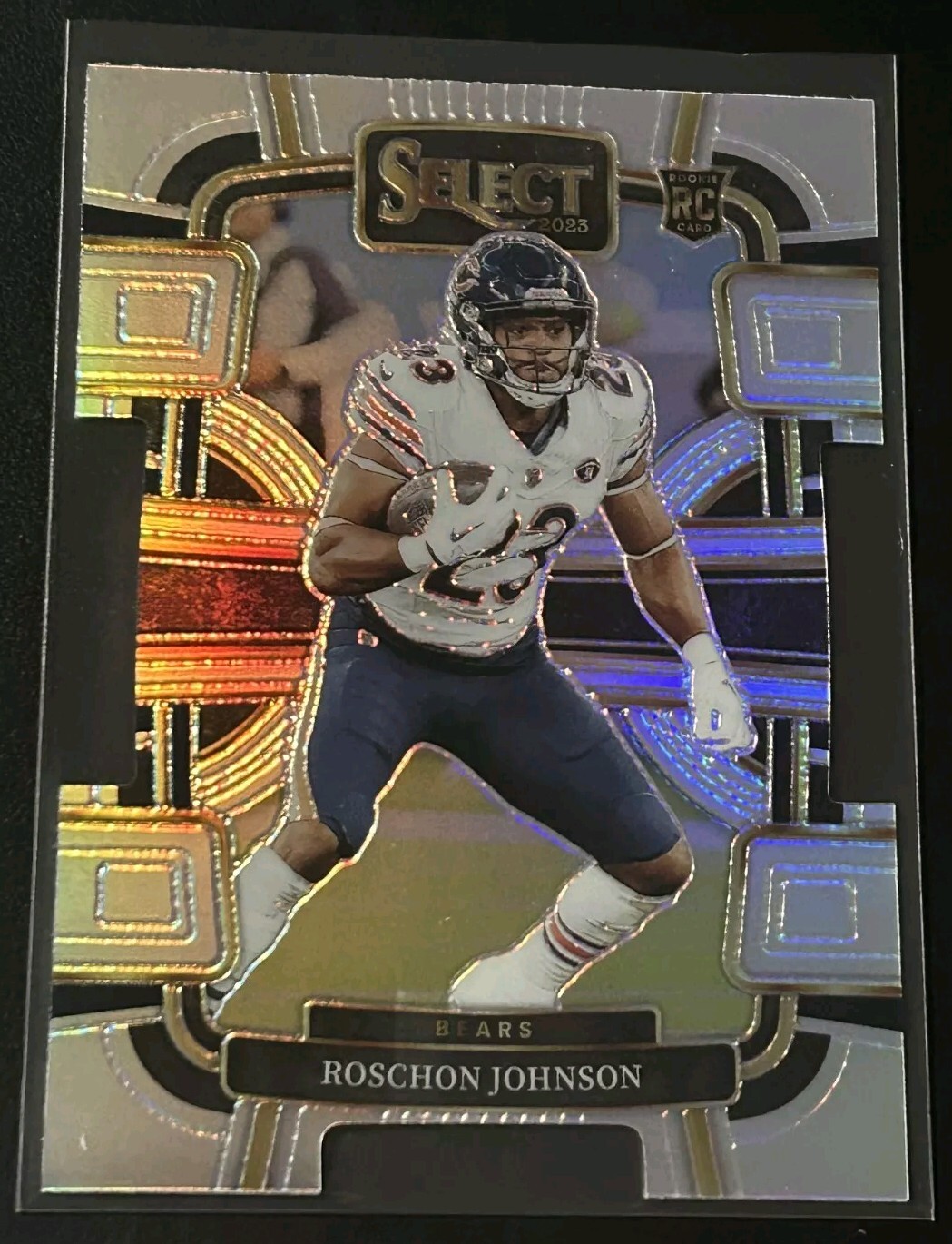 2023 NFL Select Silver Prizm Roschon Johnson RC Concourse Die-Cut #19 Bears
