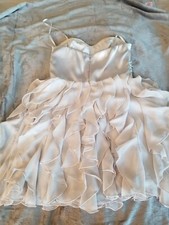 Cocktail dress Strapless Silver size Small