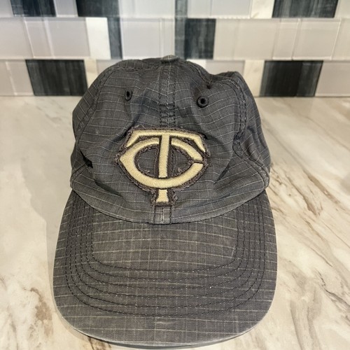 Minnesota Twins Hat Gray Large 47 Brand Fitted Hat Gray Ripstop TC Logo ...
