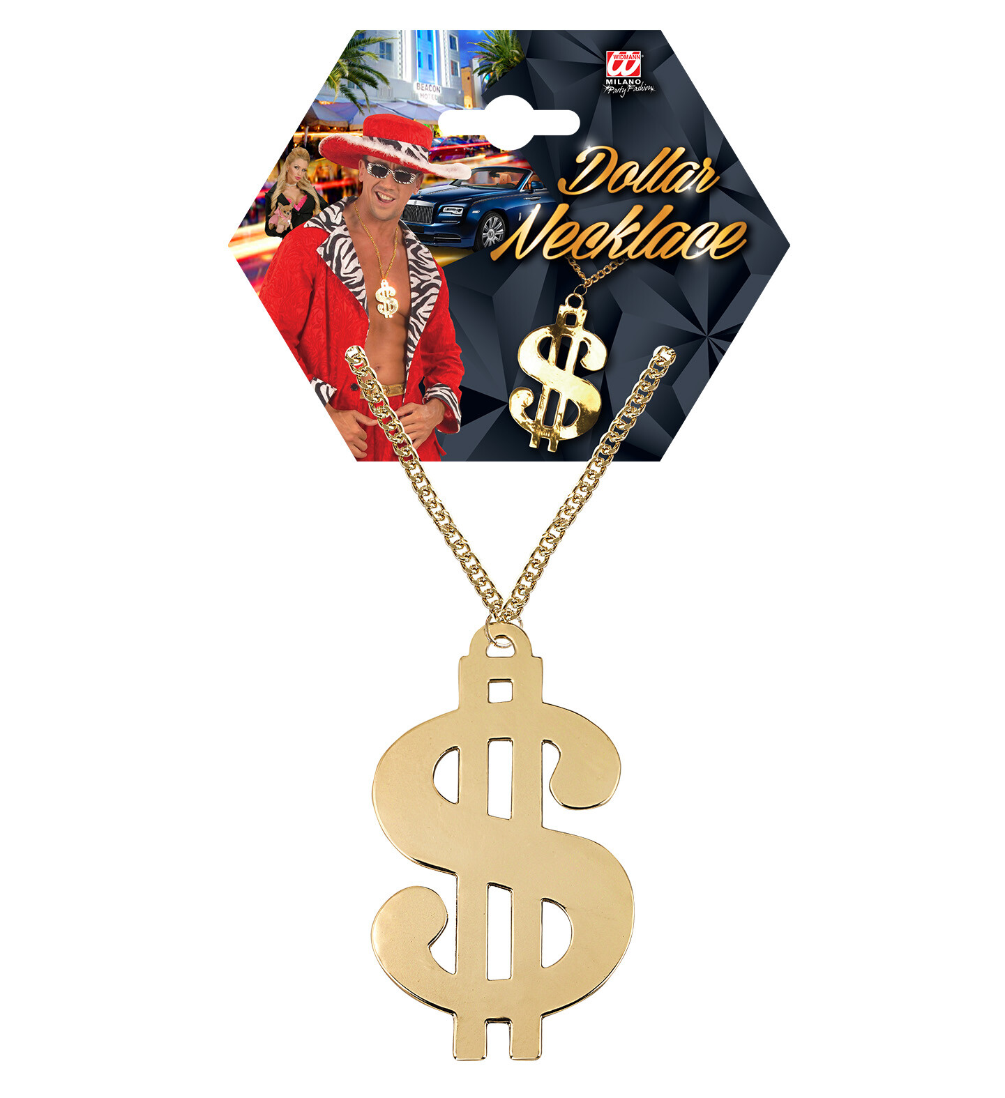 Kette Halloween Rubie's Halskette Mit Dollarzeichen - Klunker Style Für  Halloween-Partys Halloween Schmuck, image size:1441x1575