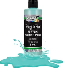 Pouring Masters Tropical Turquoise Acrylic Ready to Pour Pouring Paint – Premium