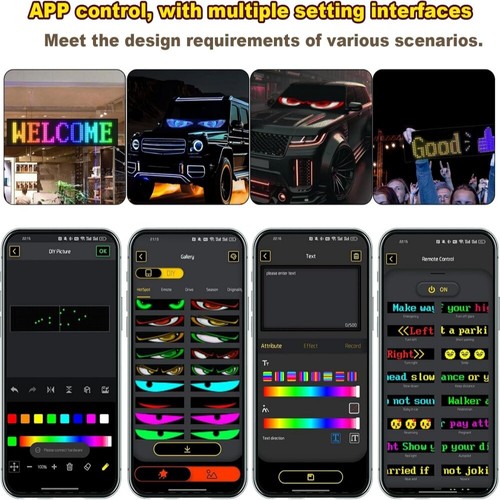 1/2X Truck-Specific Devil's Eye LED-Screen Car Eye Light Truck Dynamic LED Light - Picture 10 of 20