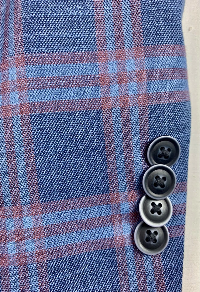 CHAQUETA BLAZER ABRIGO DEPORTIVO A CUADROS ELÁSTICO A CUADROS BEN SHERMAN SASTRERÍA PARA HOMBRE 40L Foto 2 de 4