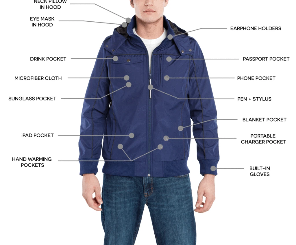 New BAUBAX Men's Blue Bomber Jacket- Choice of Size  image 1