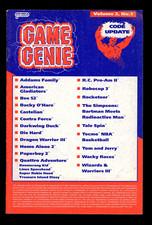 Galoob Game Genie Code Update Booklet Volume 2, No. 1 Nintendo NES