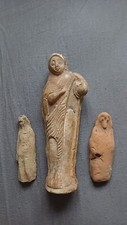 Tunisian El Gem Tanic Figurine Gypsum 400 BC 2 Clay Figurines 400BC from El Gem