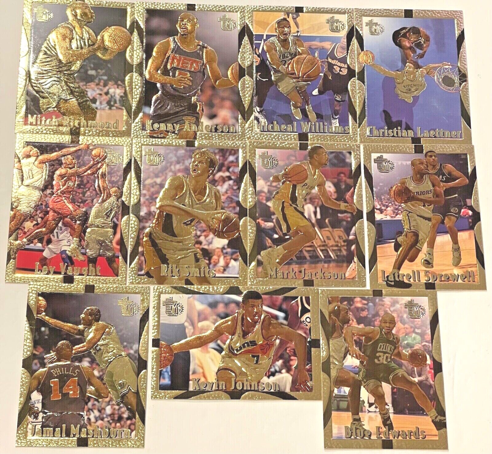 1995-96 Topps MB Embossed Base Basketball Gold Foil Parallel Comp.Ur Set,U Pik 1