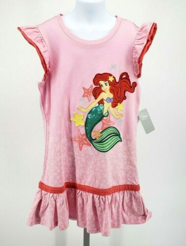 Disney Store Girls Nightgown Size 9 10 Princess Ariel Little Mermaid New w/Tags