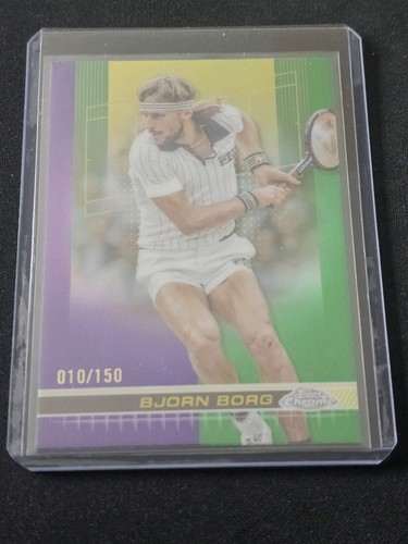 2024 Topps Chrome Tennis Green Purple Refractors #115 Bjorn Borg /150