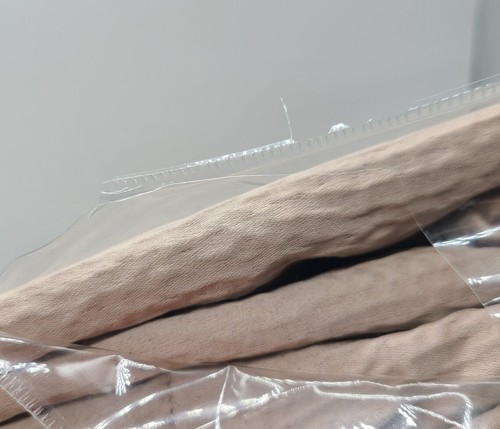 (1) West Elm Ripple Jacquard Curtain 48X96, Dusty Blush, NEW - Picture 6 of 6