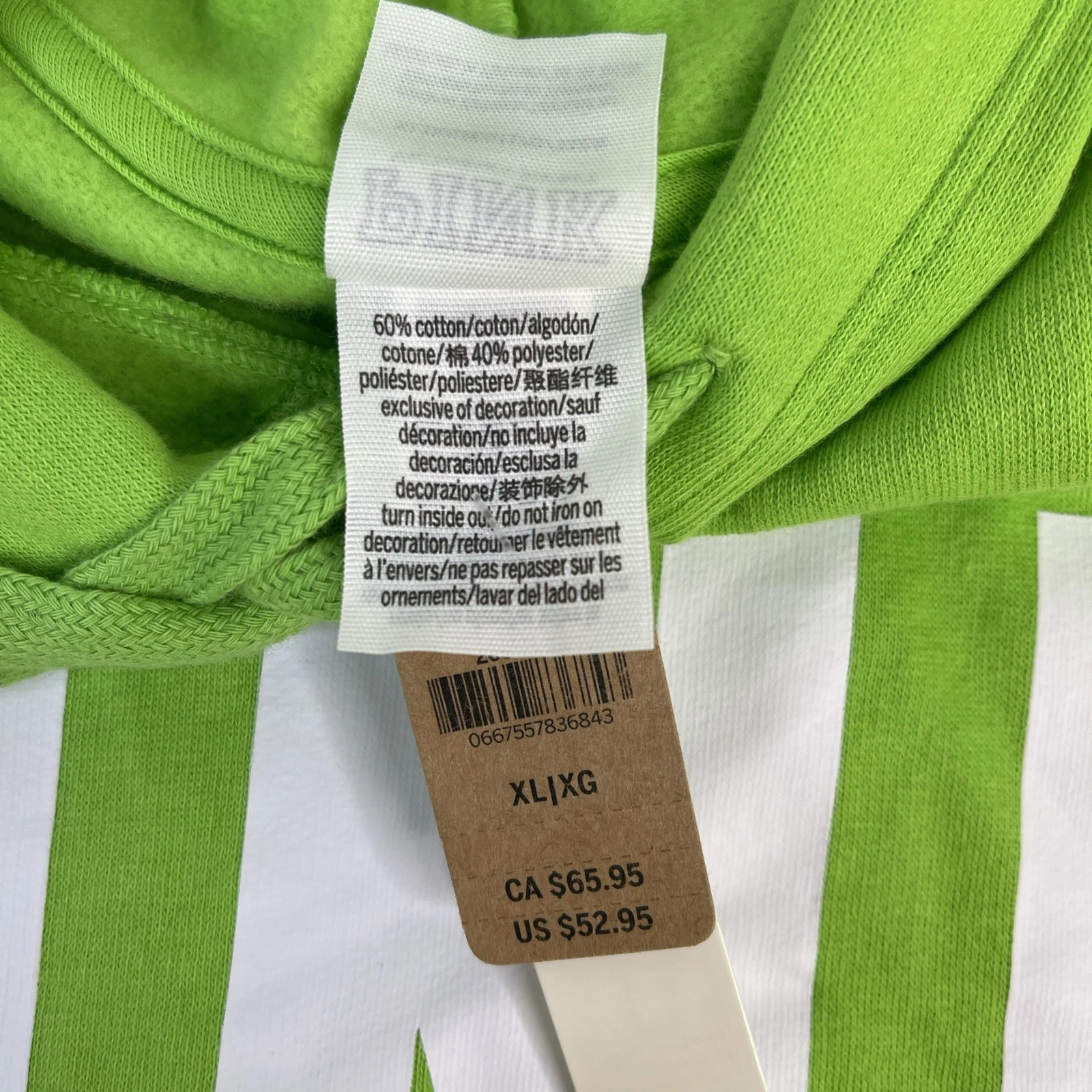 UNDERCOVER Maglione donna Victoria’s Secret rosa felpa con cappuccio verde brillante bianco logo taglia XL