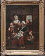 TENIERS d. J. (Umkreis) "Der aufdringliche Zecher" ca 1680 Ölbild auf Leinwand