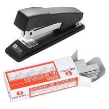 Full Strip Metal Stapler-Heavy Duty Desk Office 24/6 26/6 -Plus 5000 Staples2025