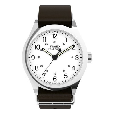 Timex Herren Weekender New England 3 Zeiger 39mm Lederarmband Uhr TW2Y35800