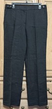 Talbots Windsor 100% Linen Dress Pants Women’s Size 8 Black Straight Leg Career