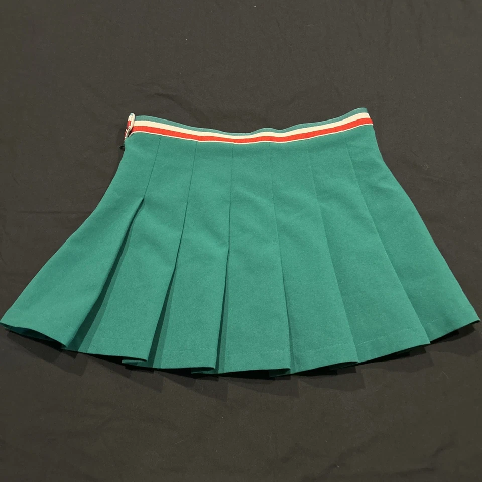 Minifalda de tenis FILA plisada línea A rayas verdes rojas/blancas talla M A2 Foto 4 de 4