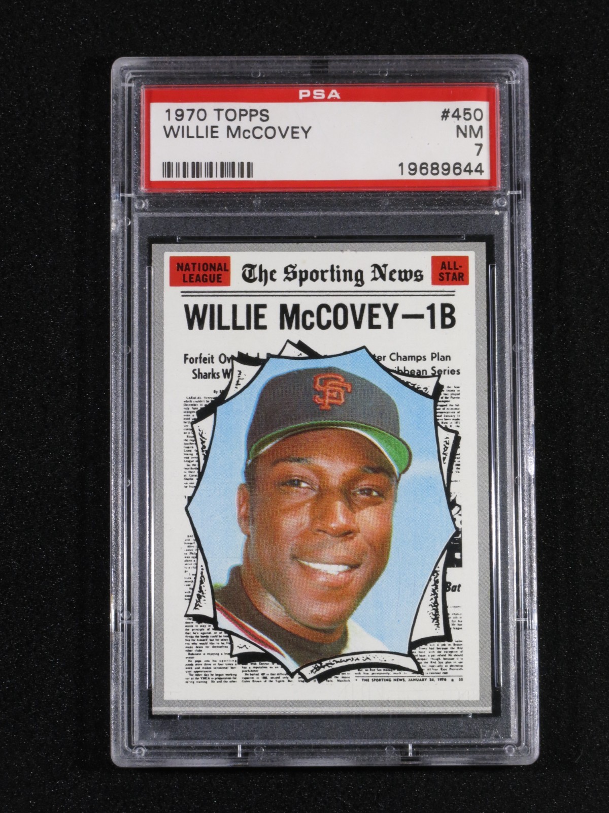 1970 Topps #450 Willie McCovey PSA 7 All Star HOF Giants