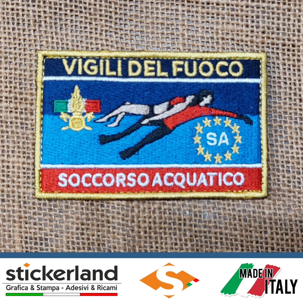 Toppa Ricamata Fosforescente SOCCORRITORE 11 X 2 Cm | Cucitura O Termoadesiva | Ideale Per Capi E Zaini