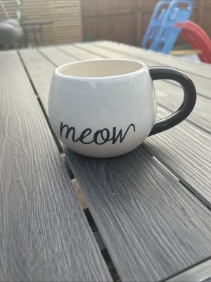 Miau Katze Becher Tasse mit Überraschung 3 D Kätzchen, graues Kätzchen, innen, schwarz/weiß 3,5''