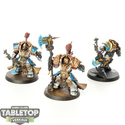 Adeptus Custodes - 3 x Allarus Custodians - bemalt