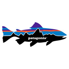Patagonia Trout Die Cut Sticker Decal 8.75" x 3.4" Waterproof, Durable Vinyl