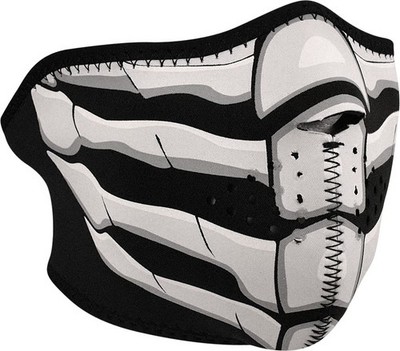 Zan Headgear Glow In The Dark Bone Breath Cold Weather Neoprene Half WNFM168HG